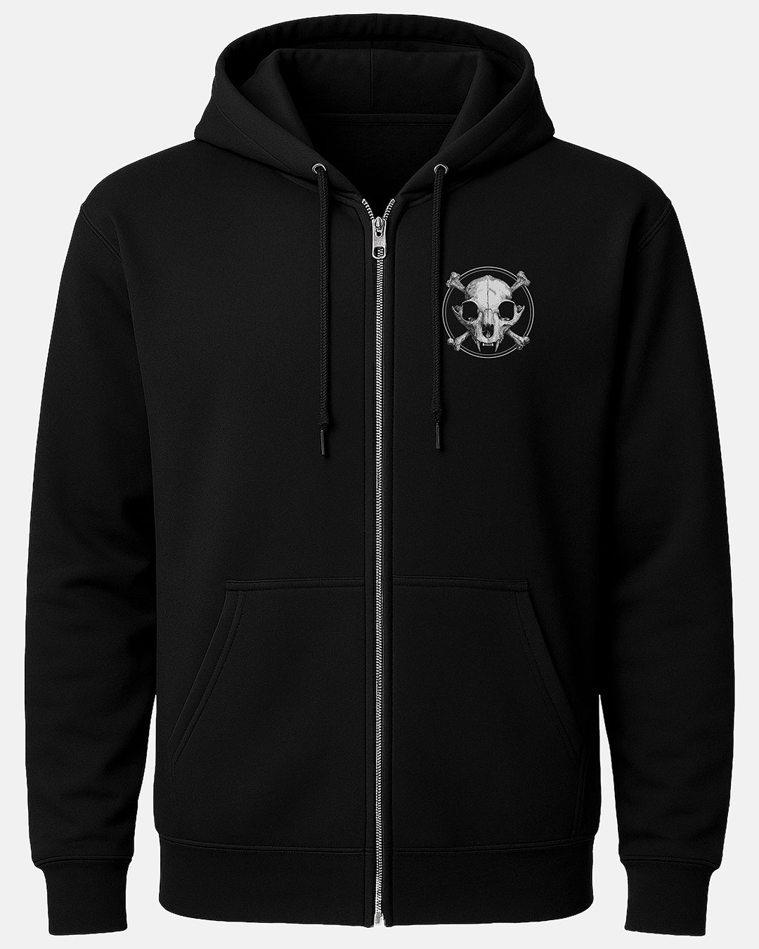 A Skull But It's Cats Zip-Up Hoodie (2 Sided)