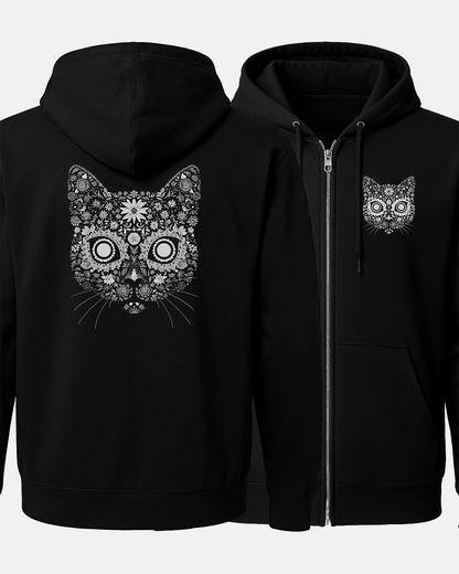 Sugar Cat Zip-Up Hoodie (2 Sided)