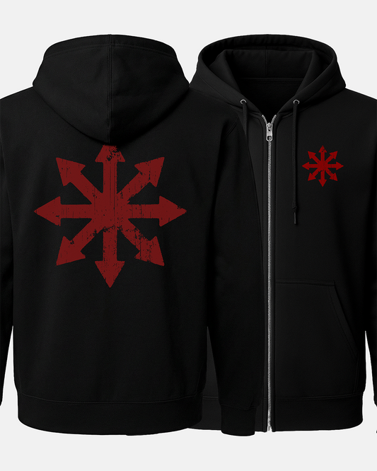 Chaos Star Zip-Up Hoodie (2 Sided)