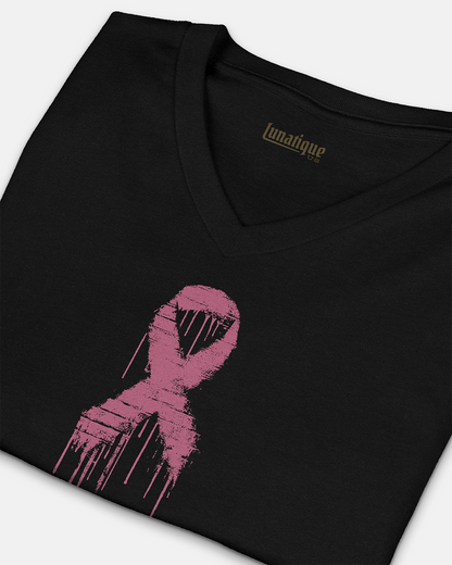 Dripping Ribbon Unisex V-Neck T-Shirt