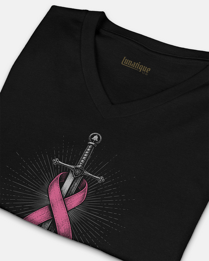Pink Sword Unisex V-Neck T-Shirt
