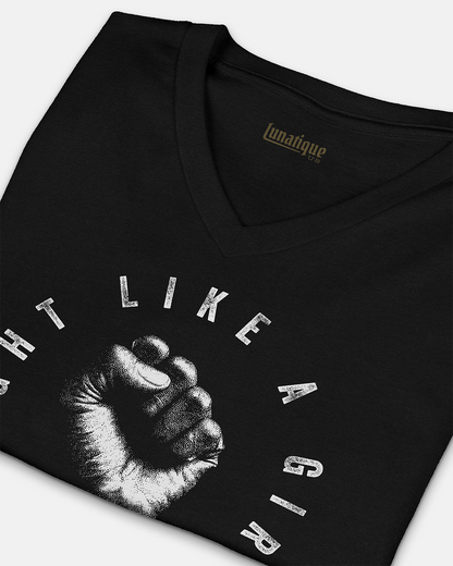 Fight Like A Girl Unisex V-Neck T-Shirt