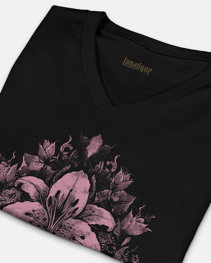 Pink Lily Unisex V-Neck T-Shirt