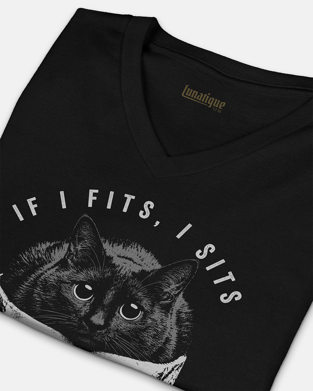 If I fits, I sits Unisex V-Neck T-Shirt