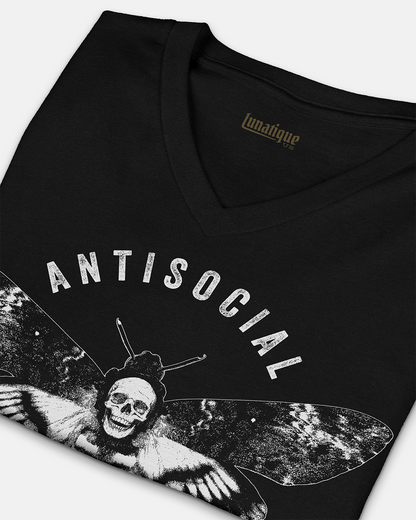Antisocial Butterfly Unisex V-Neck T-Shirt