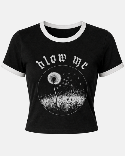 Blow Me Women's Ringer Baby Tee