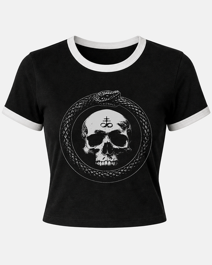 Ouroboros Women's Ringer Baby Tee