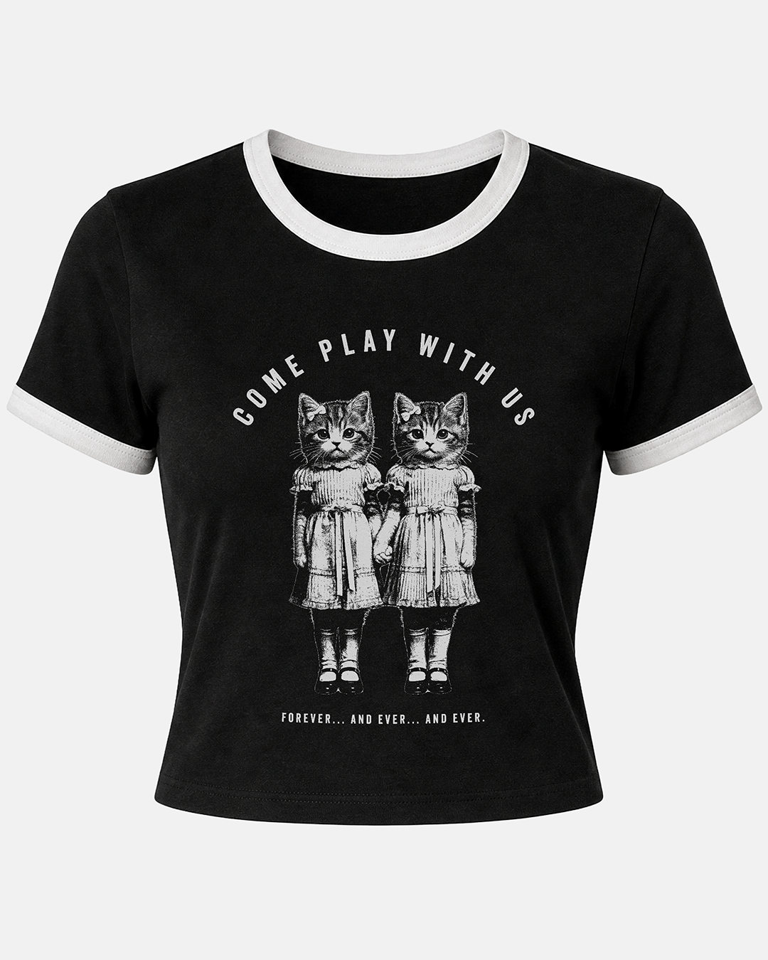Come Play With Us Women's Ringer Baby Tee