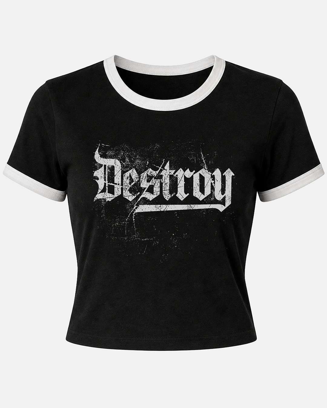 Destroy Women's Ringer Baby Tee