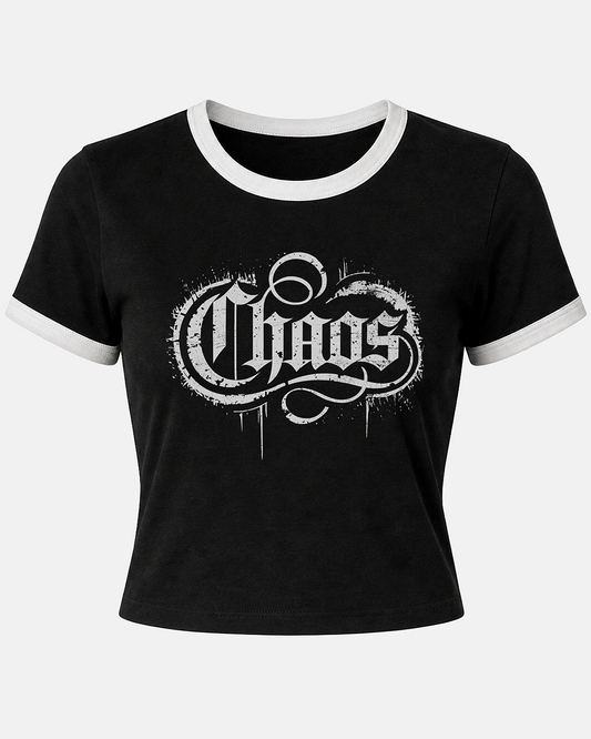 Chaos Women's Ringer Baby Tee