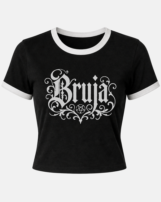 Bruja Women's Ringer Baby Tee
