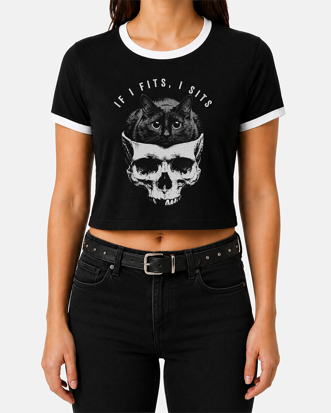 If I Fits, I Sits Women's Ringer Baby Tee