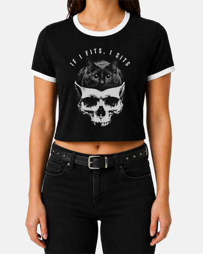 If I Fits, I Sits Women's Ringer Baby Tee