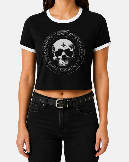 Ouroboros Women's Ringer Baby Tee