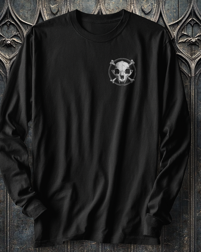 A Skull But It's Cats  2 Sided Long Sleeve T-Shirt