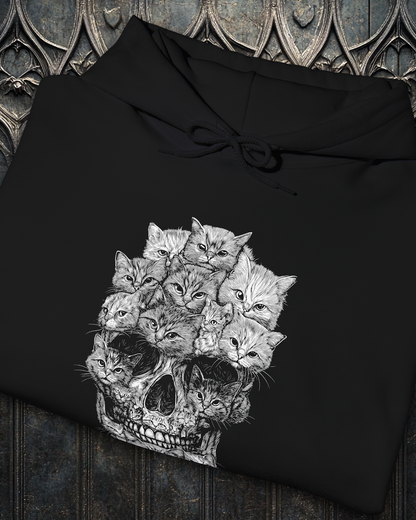 A Skull But It's Cats Hoodie (Front Only)