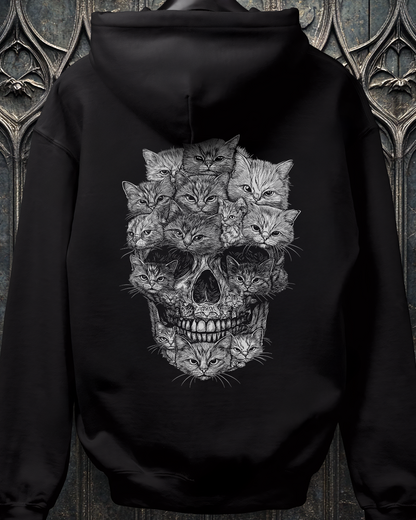 A Skull But It's Cats Hoodie (2 Sided)