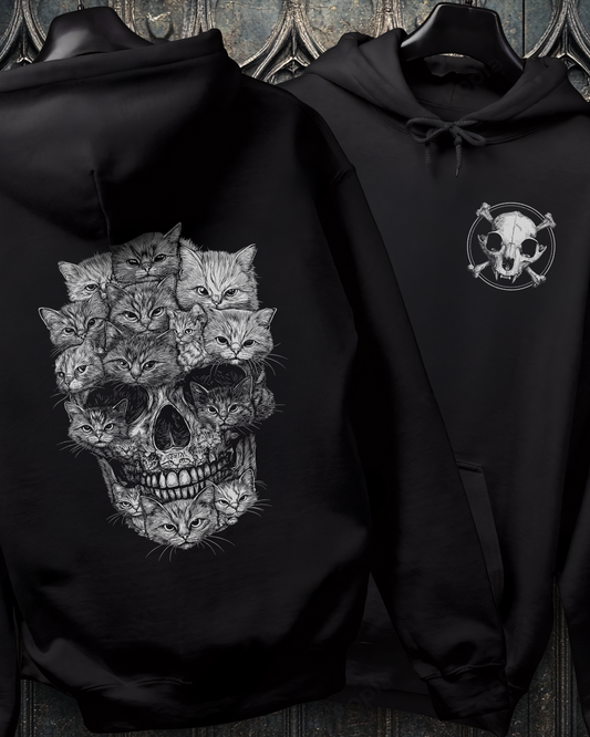 A Skull But It's Cats Hoodie (2 Sided)