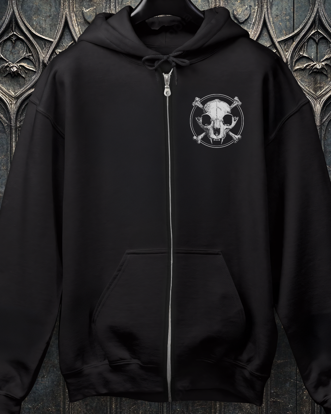 A Skull But It's Cats Zip-Up Hoodie (2 Sided)