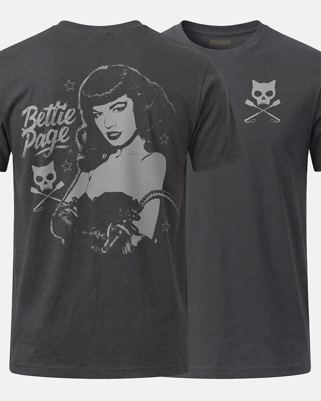 Bettie Page Dominatrix 2 Sided T-Shirt