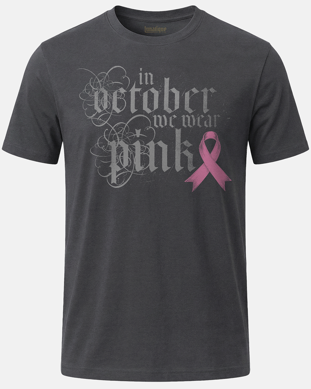 Pink October Text Version T-Shirt
