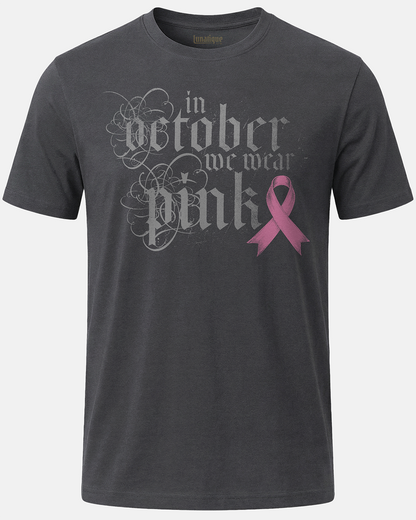 Pink October Text Version T-Shirt