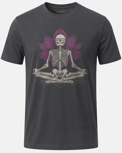 Meditating Skeleton w Lotus T-Shirt
