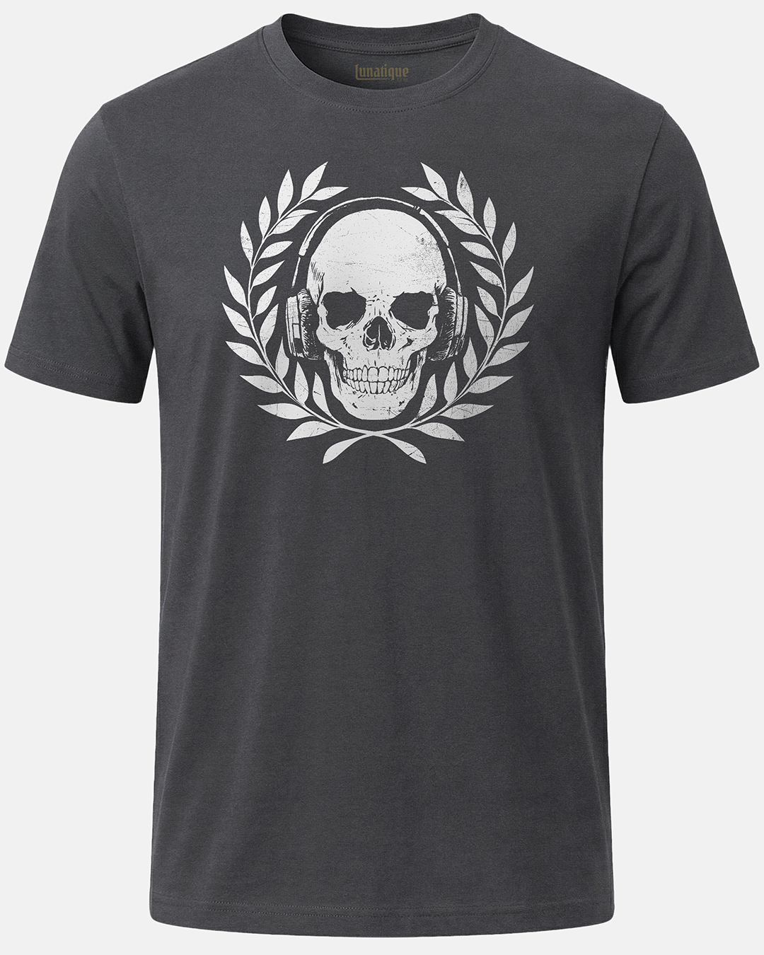 Skull with Headphones and Laurel T-Shirt