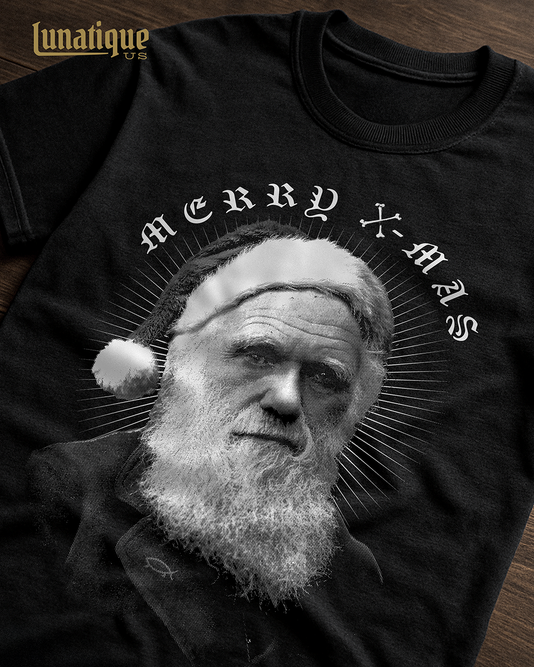 Charles Darwin Santa T-Shirt