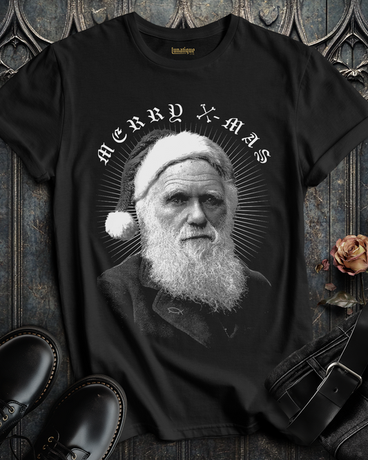 Charles Darwin Santa T-Shirt
