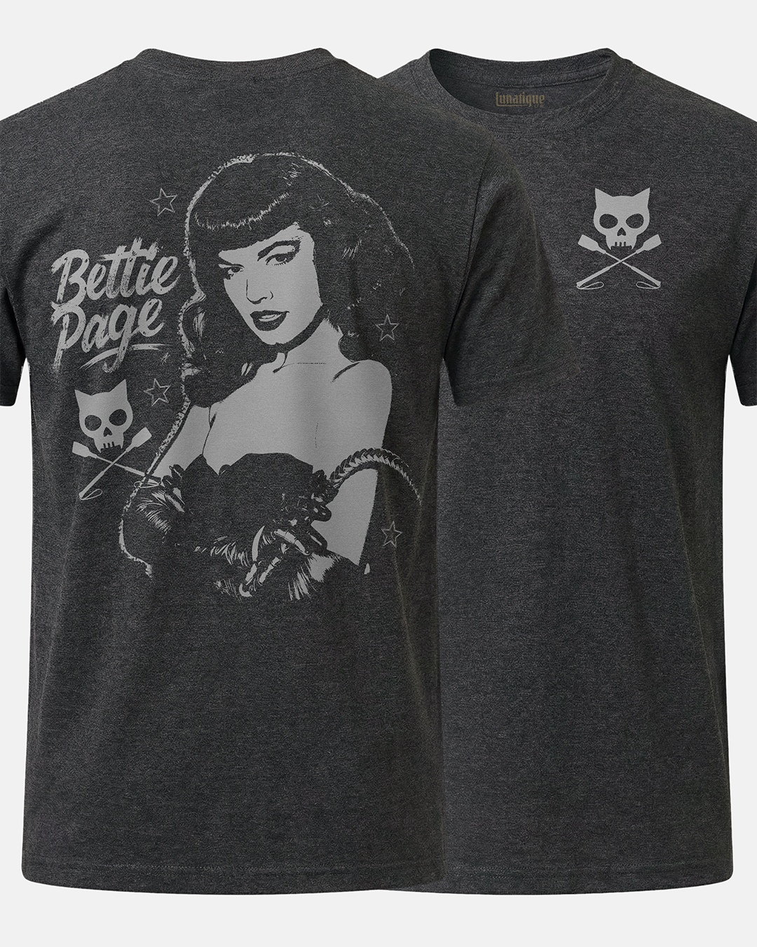 Bettie Page Dominatrix 2 Sided T-Shirt