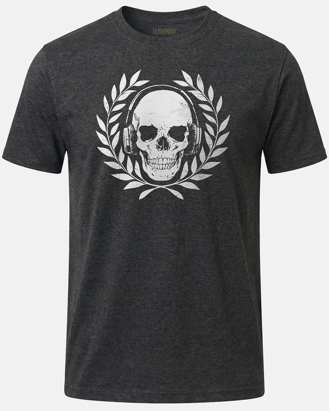 Skull with Headphones and Laurel T-Shirt