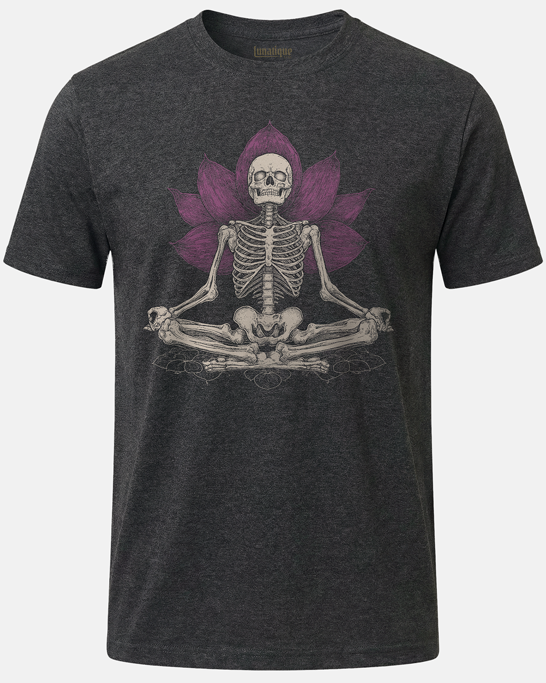 Meditating Skeleton w Lotus T-Shirt