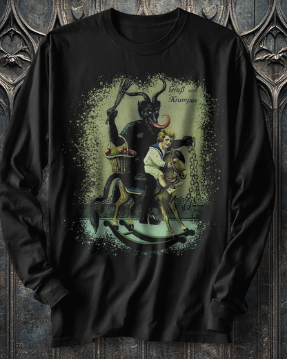 Krampus Pony Ride Long Sleeve T-Shirt