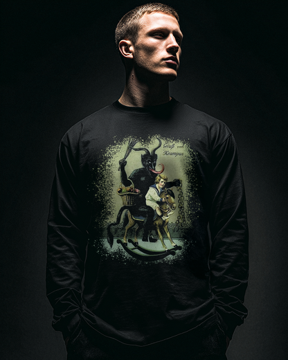 Krampus Pony Ride Long Sleeve T-Shirt