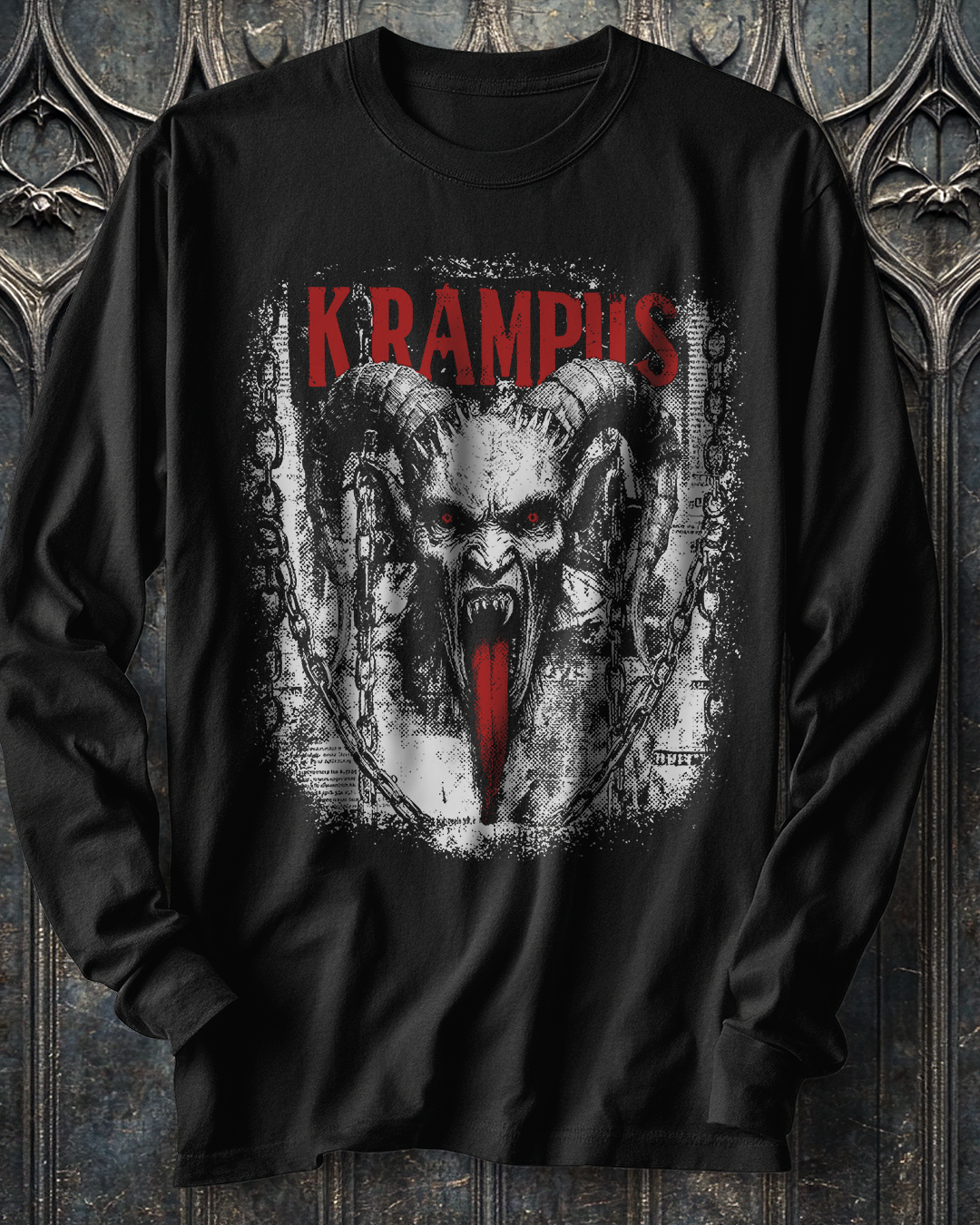 Krampus in Chains Long Sleeve T-Shirt