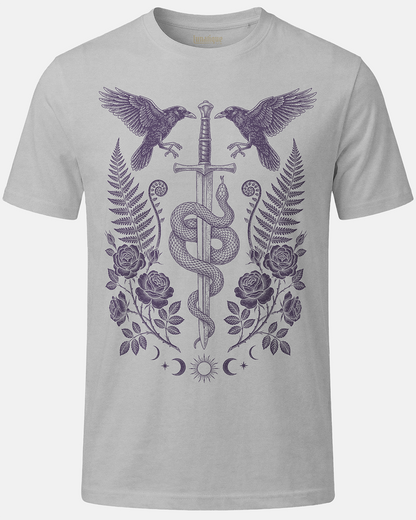 Sword Serpent and Ravens in Purple T-Shirt