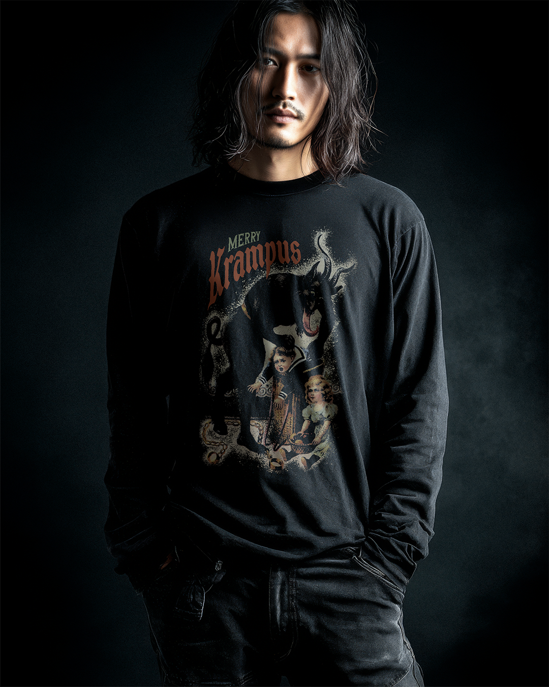 Merry Krampus Long Sleeve T-Shirt