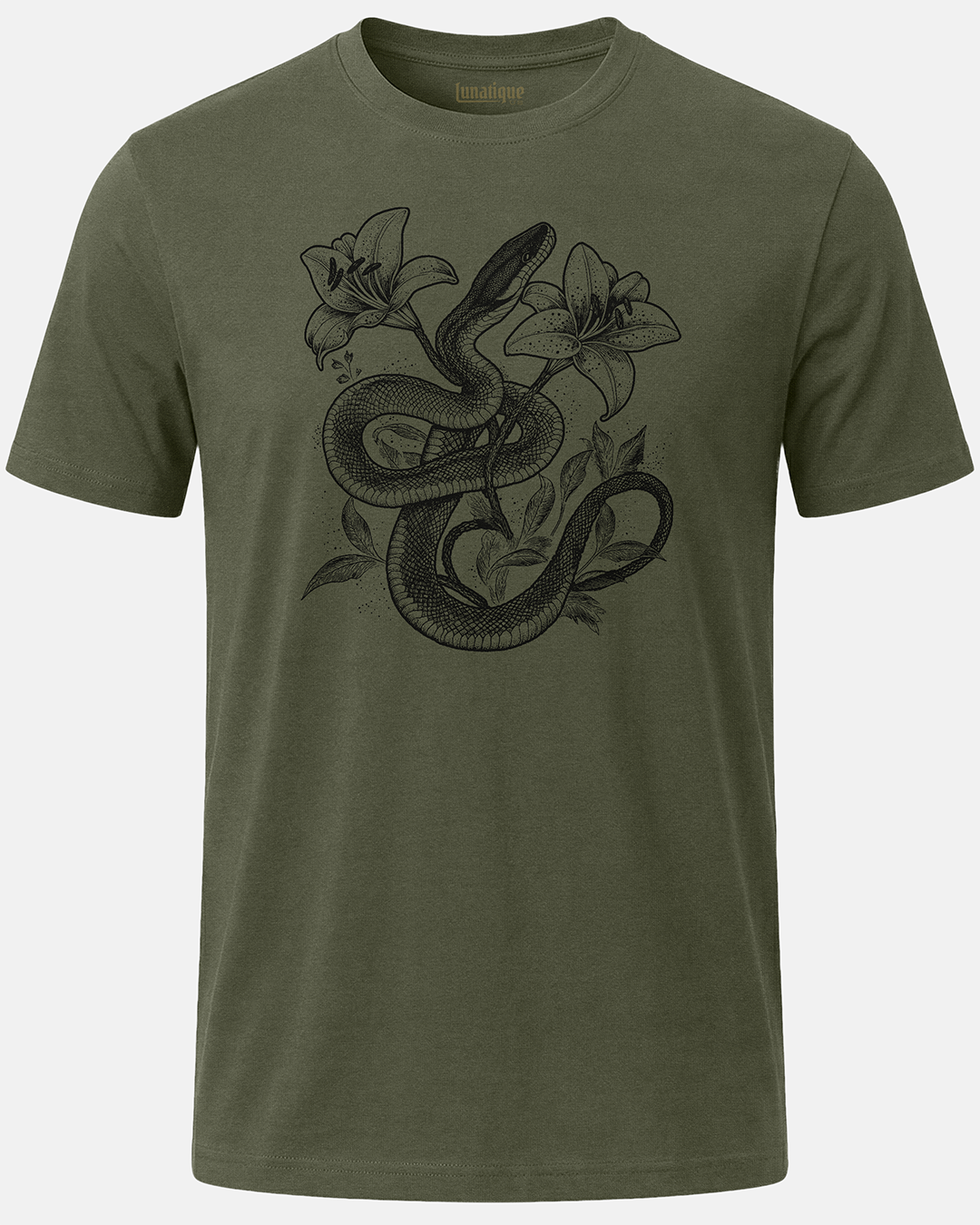 Snake With Lilies T-Shirt