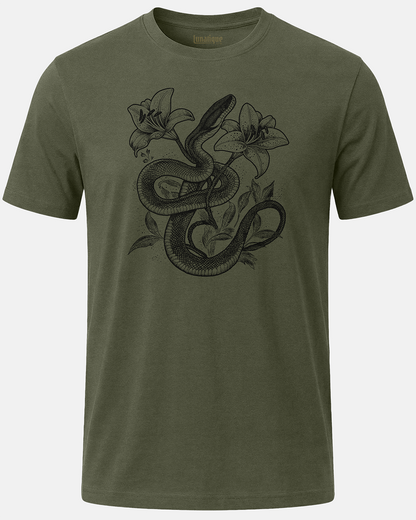 Snake With Lilies T-Shirt