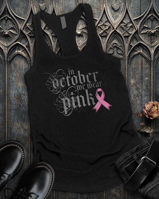 Pink October Text Version Tank