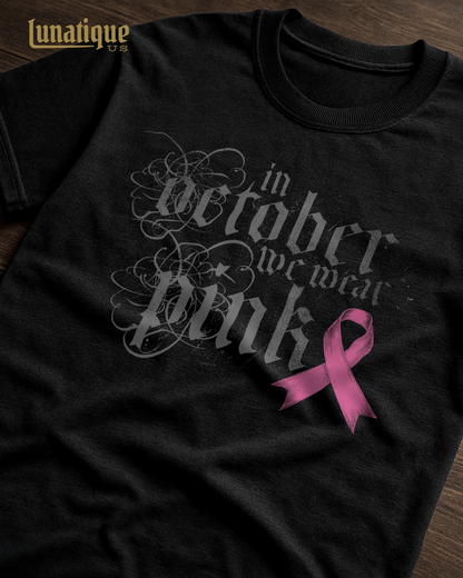 Pink October Text Version T-Shirt