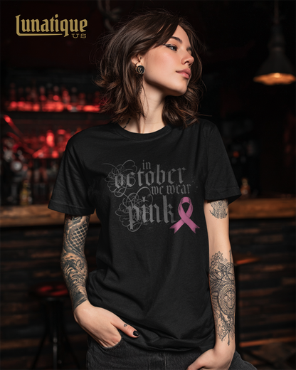 Pink October Text Version T-Shirt