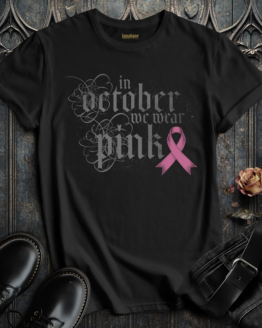 Pink October Text Version T-Shirt