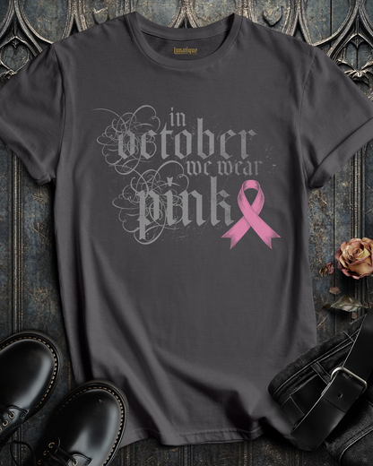 Pink October Text Version T-Shirt
