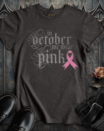 Pink October Text Version T-Shirt