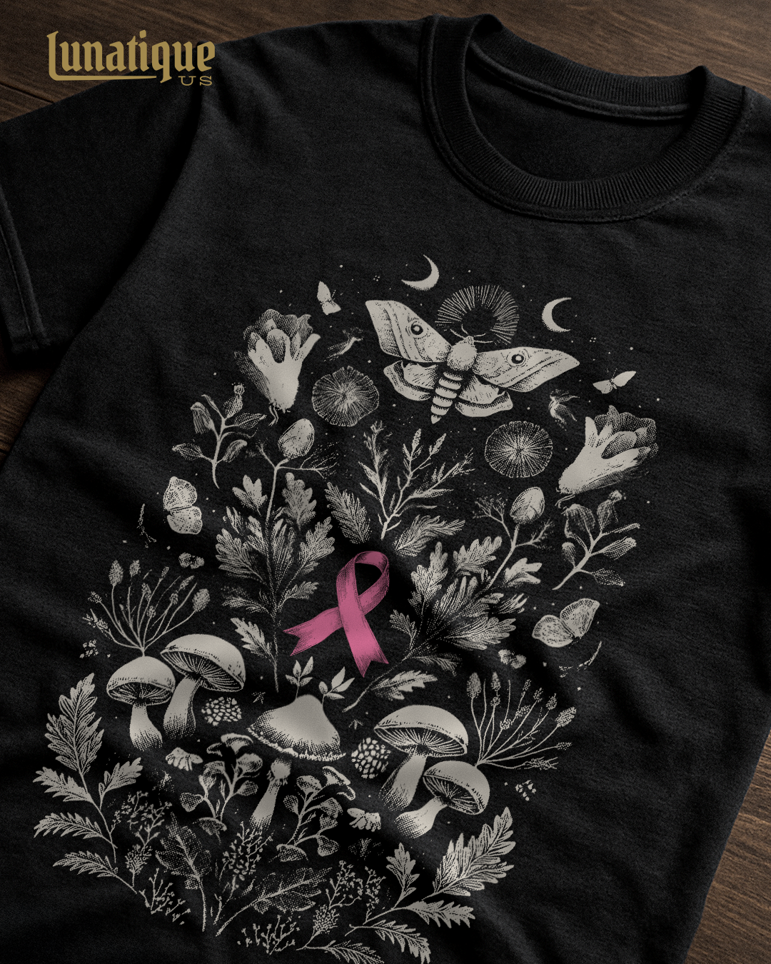 Pink and Gray Cottagecore T-Shirt