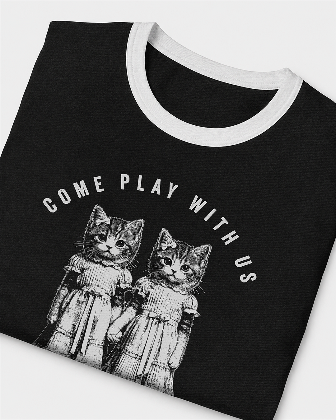 Come Play With Us Women's Ringer Baby Tee