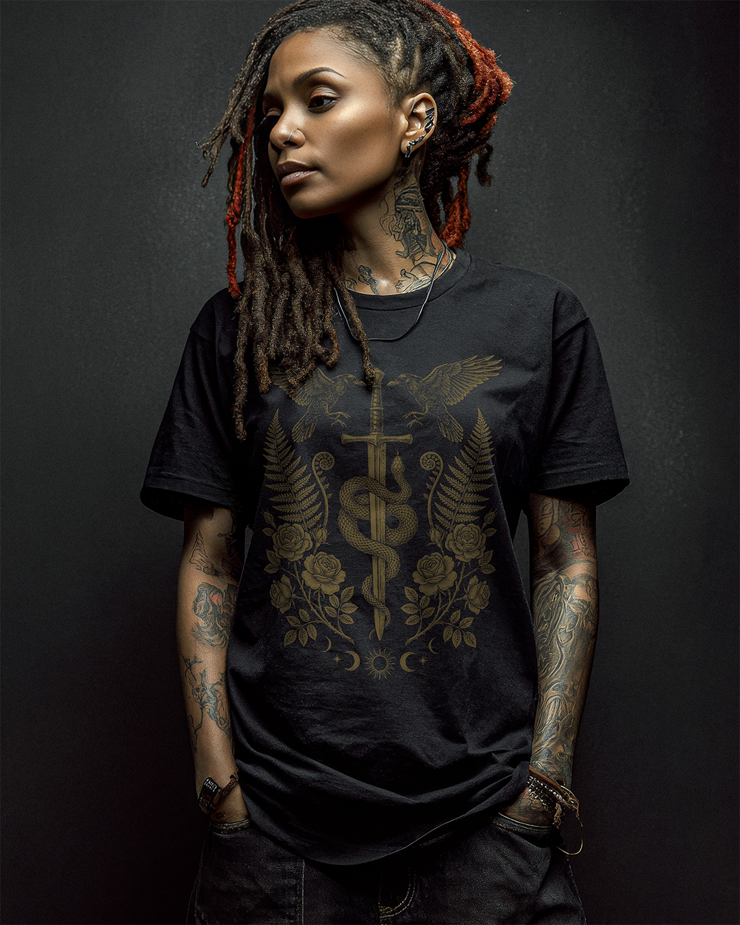 Sword Serpent and Ravens T-Shirt