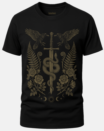 Sword Serpent and Ravens T-Shirt